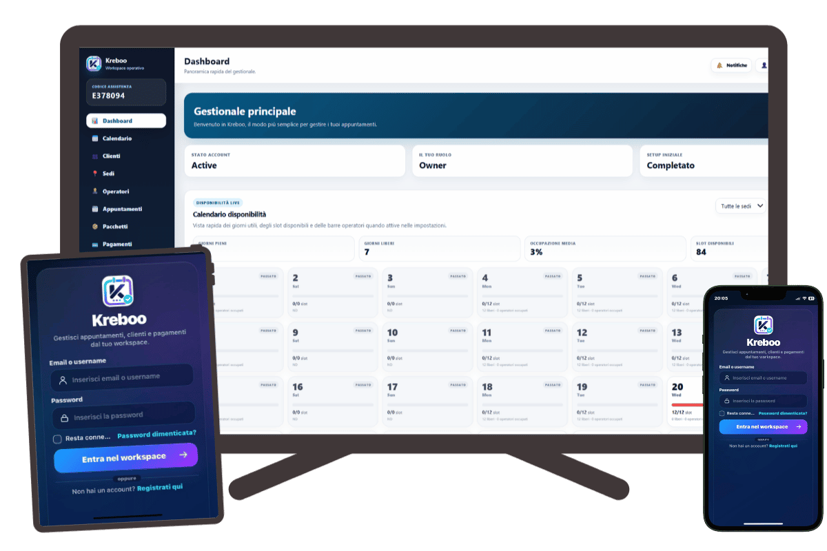 Kreboo funziona su desktop, tablet e smartphone